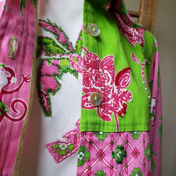 Vanity Collection colorful jacket and shirt set - Picture 4 of 8